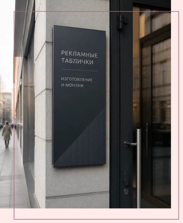 Рекламные таблички в Урае по цене от 4689 р. | Аванза-Урй
