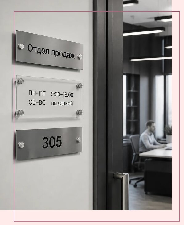 Офисные таблички на дверь в Урае по цене от 5106 р. | Аванза-Урй
